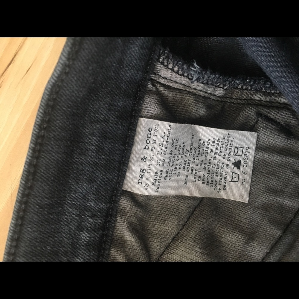 Rag & Bone Black size 27 rocker jeans 😎 - Picture 6 of 8